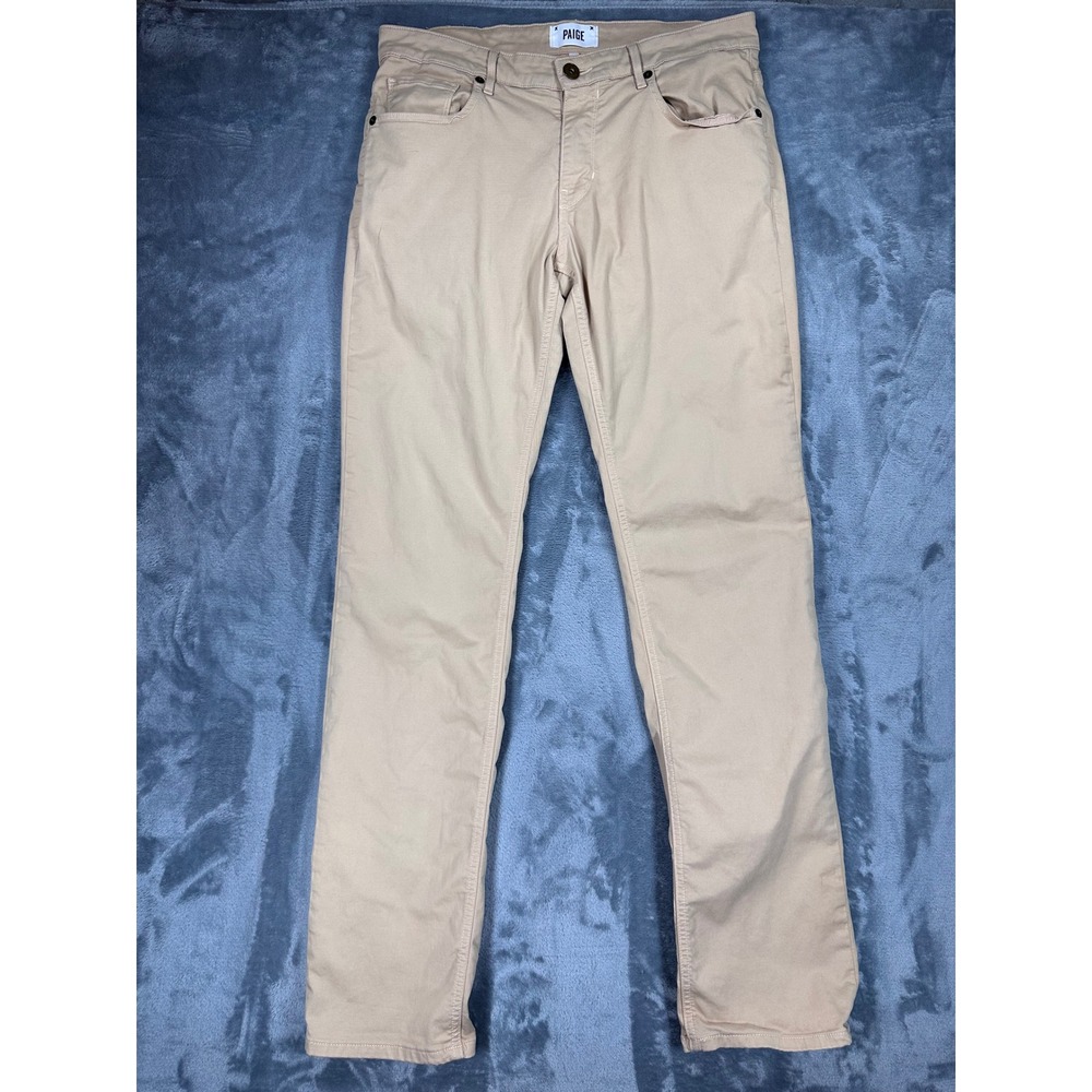 Paige‎ Normandie Mens Straight Leg Pants Tan Khaki Size 32 M57533-1835